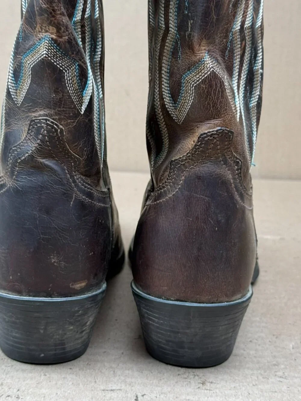 Ariat Women 8B Brown Distressed Leather Western Cowboy Boots 10010266 Scratches